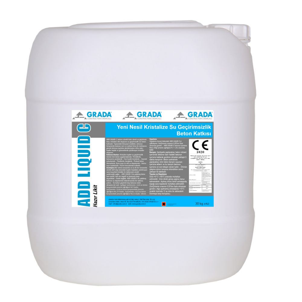 GRADA ADD LIQUID C is a water impermeability liquid concrete admixture